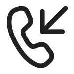 Call Inbound SVG Icon
